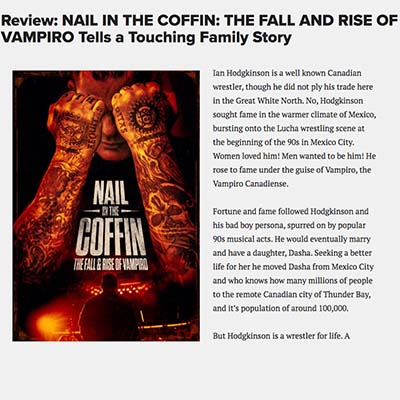 Review: NAIL IN THE COFFIN: THE FALL AND RISE OF VAMPIRO Tells a Touching Family Story